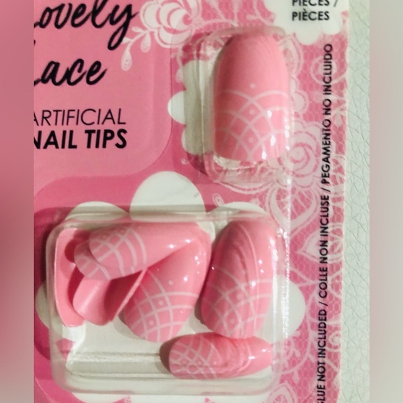3 for $10 assorted pink lace artificial coffin shaped nail extensions FREE - Picture 8 of 13